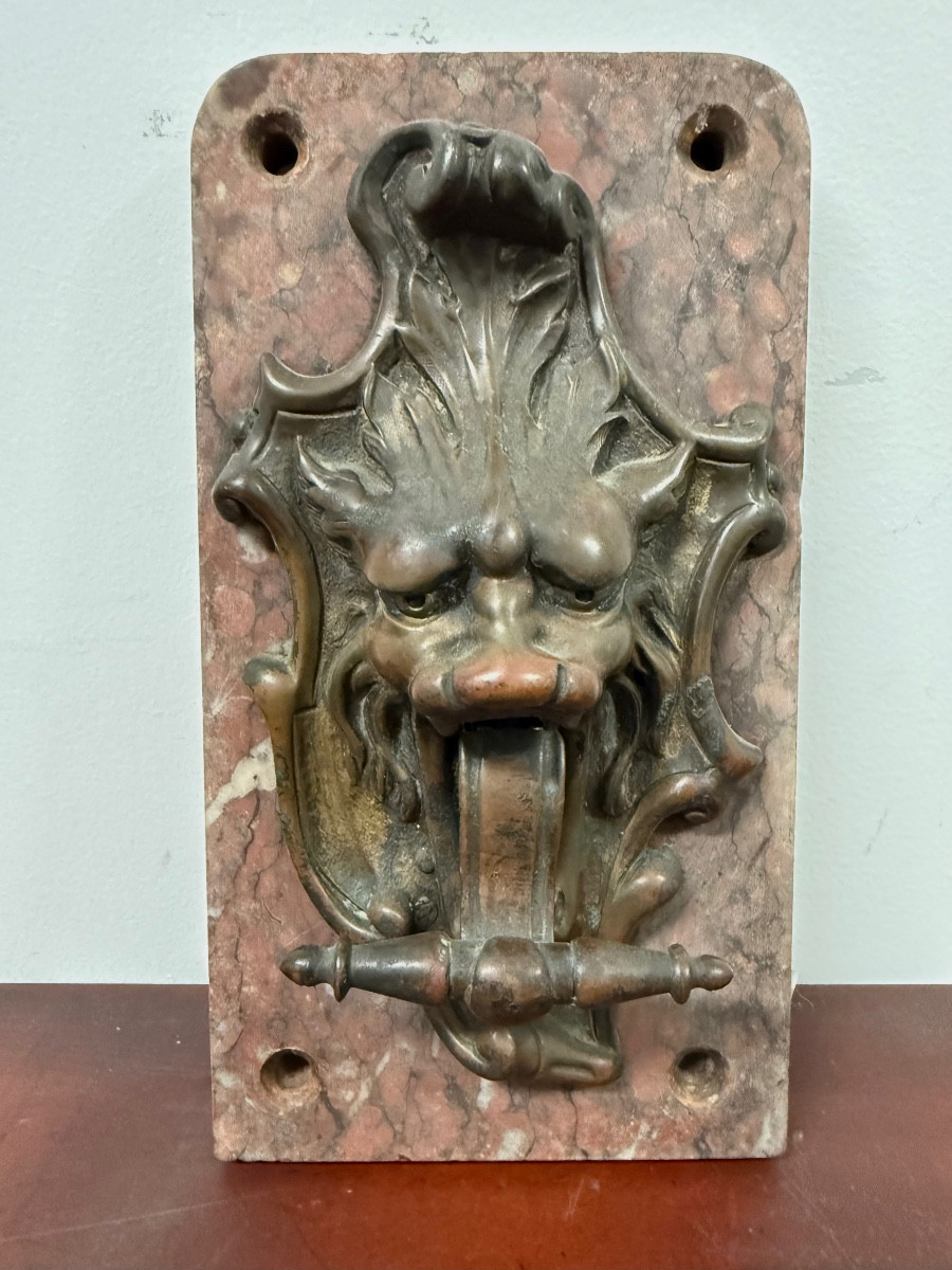 Napoleon III Bronze Lion Electric Property Doorbell 