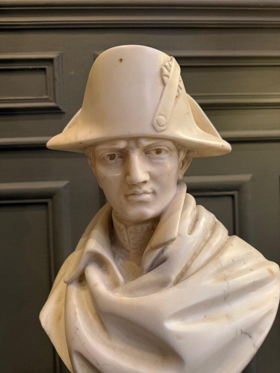 Marble Bust - Napoleon Bonaparte - After Claude Ramey, 19th Century-photo-2