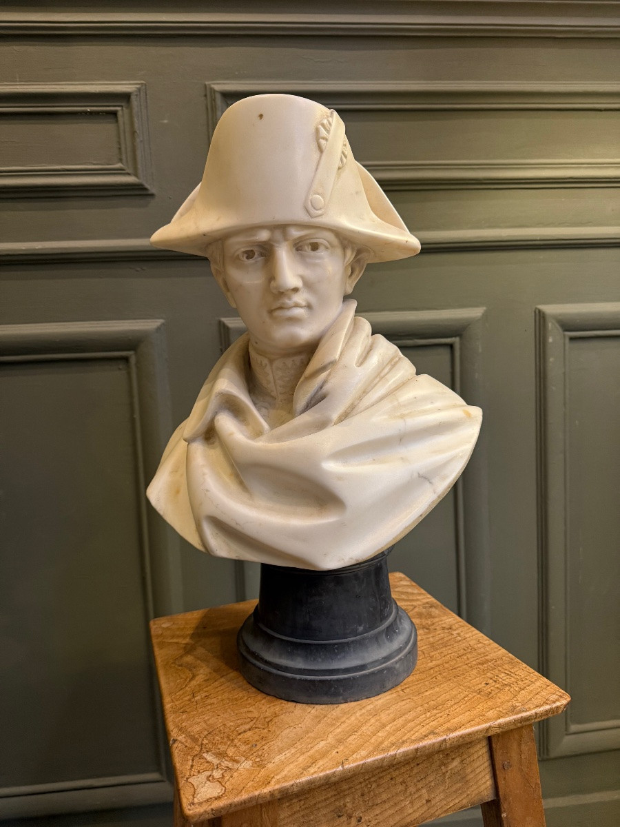 Marble Bust - Napoleon Bonaparte - After Claude Ramey, 19th Century-photo-3