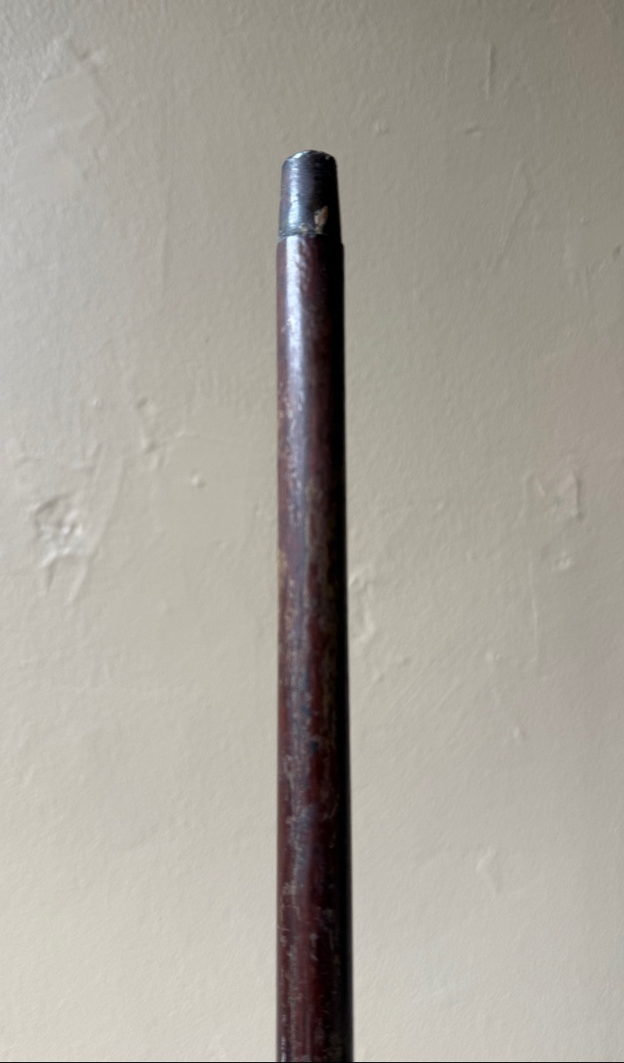 Lucien Gaillard - Canne courbe en argent Tête de Guerrier - Art Nouveau -photo-6