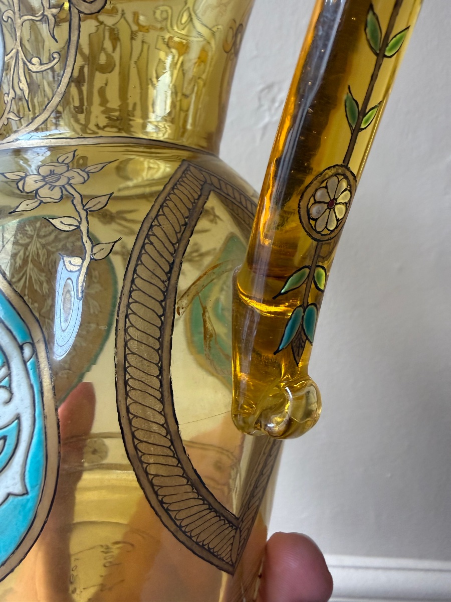 Alphonse Giboin - Series Of 3 Enamelled Glass Pieces - 1900-photo-7