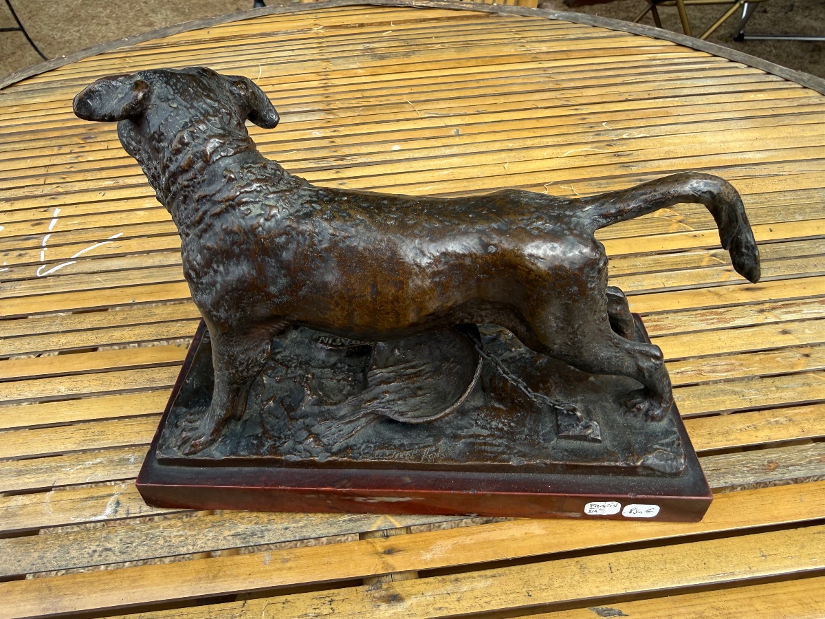 Christophe FRATIN - Bronze - Bouledogue Enchainé XIXeme - Fondeur Collin -photo-2