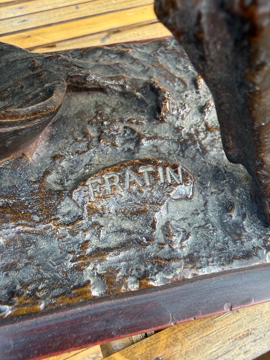 Christophe FRATIN - Bronze - Bouledogue Enchainé XIXeme - Fondeur Collin -photo-3