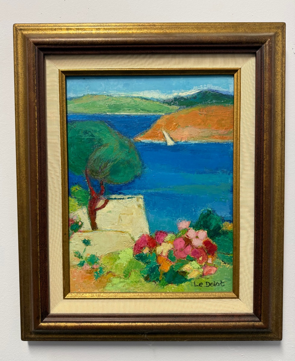 MARYVONNE LE DEIST (1936-) Tableau HST - LE VOILIER 