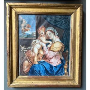 Madonna Of The Children - Gouache On Parchment 1811 -