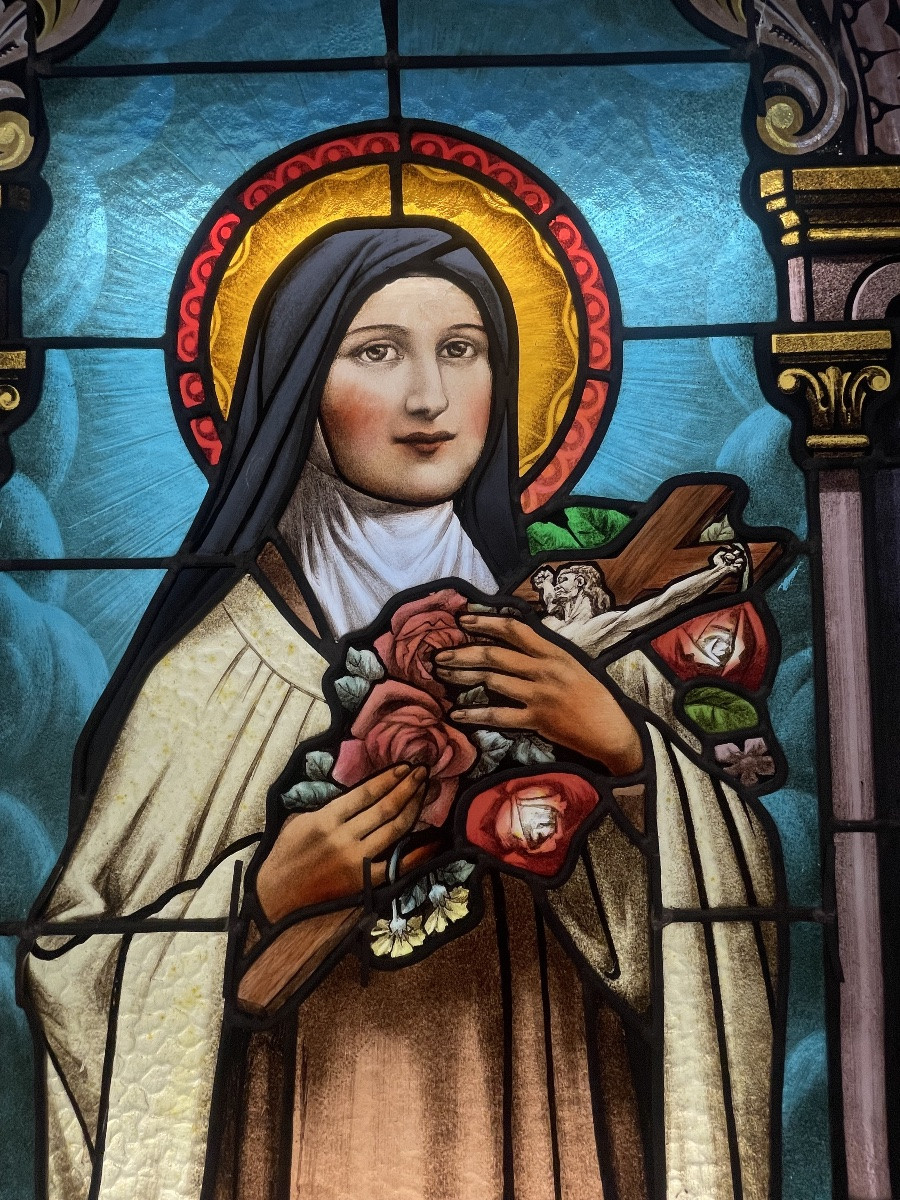 Stained Glass Window Of Saint Therese Of The Child Jesus-photo-2