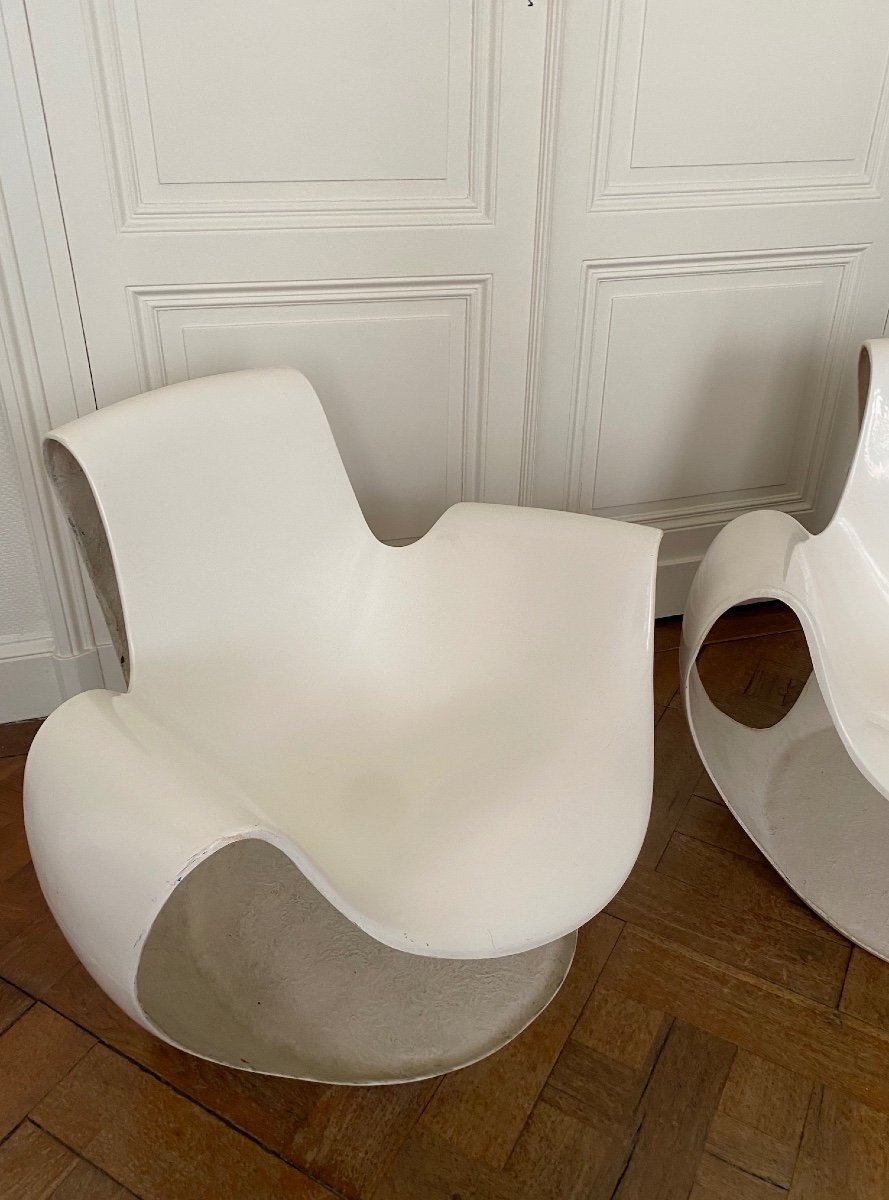 Paire de Fauteuils Albatros - Danielle Quarante -photo-1