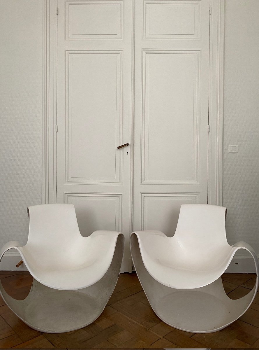 Paire de Fauteuils Albatros - Danielle Quarante -photo-2