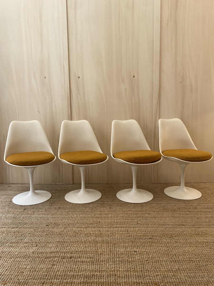 4 Chaises Tulipes Knoll International - Eero Saarinen-photo-1