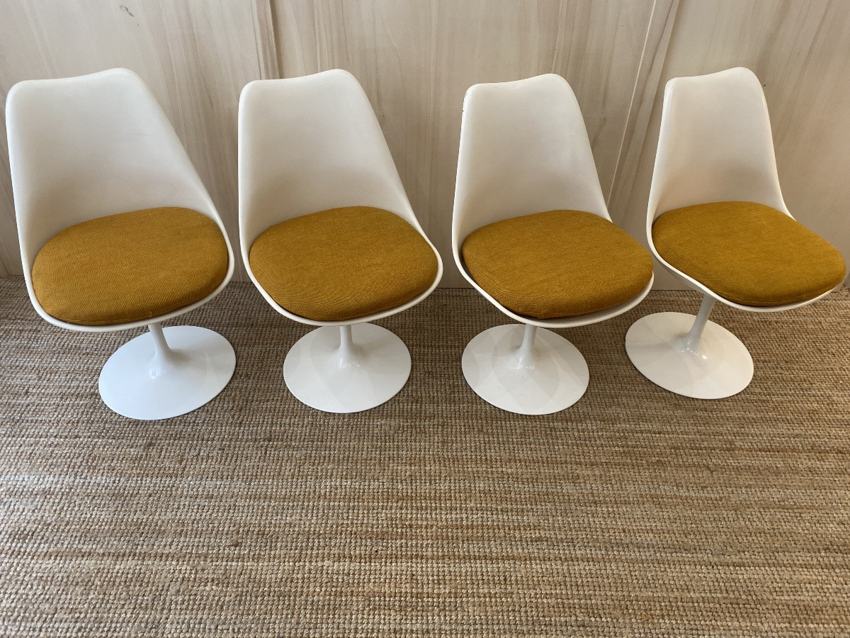4 Chaises Tulipes Knoll International - Eero Saarinen-photo-2