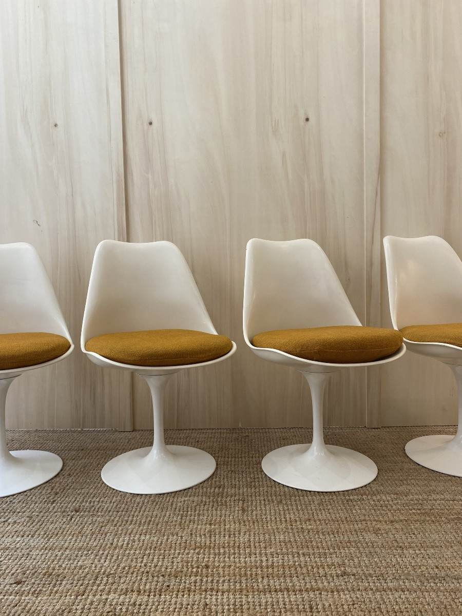 4 Chaises Tulipes Knoll International - Eero Saarinen-photo-3