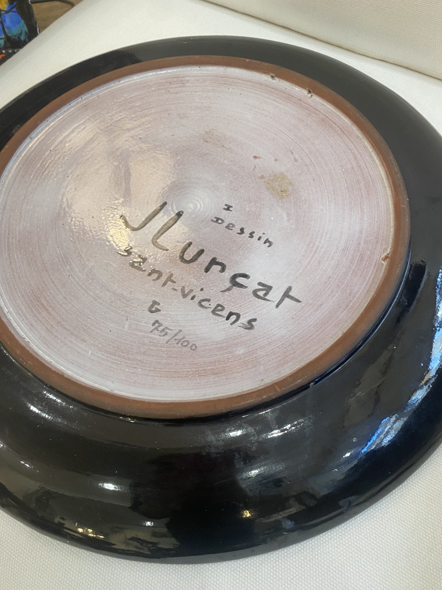 Jean Lurçat - Glazed Ceramic Dish - 1950-photo-3
