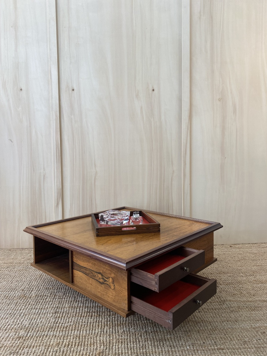 Italian Rosewood Coffee Table - 1960 - Saporiti-photo-6