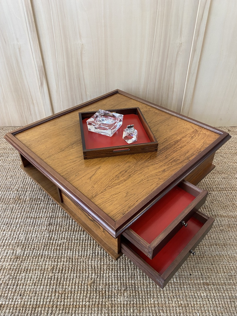 Italian Rosewood Coffee Table - 1960 - Saporiti-photo-7