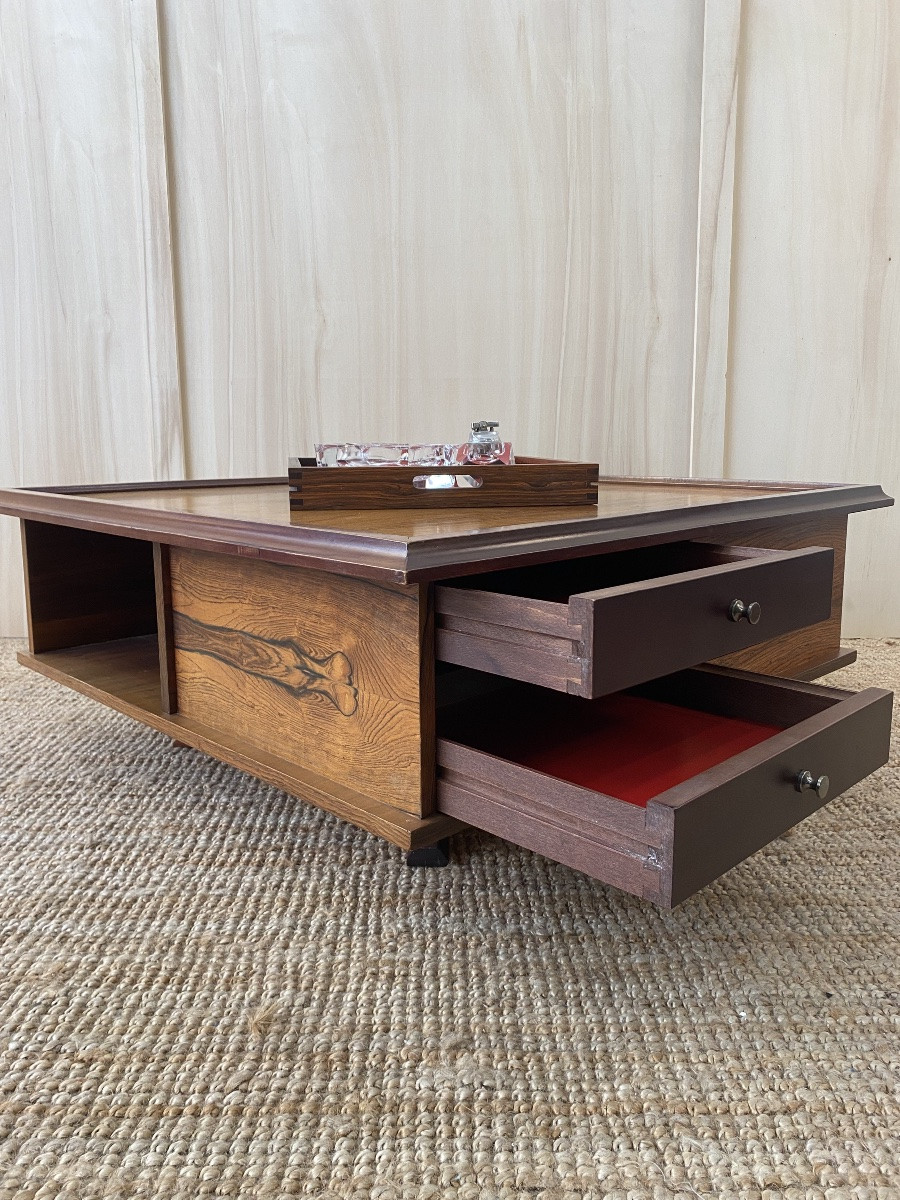 Italian Rosewood Coffee Table - 1960 - Saporiti-photo-8