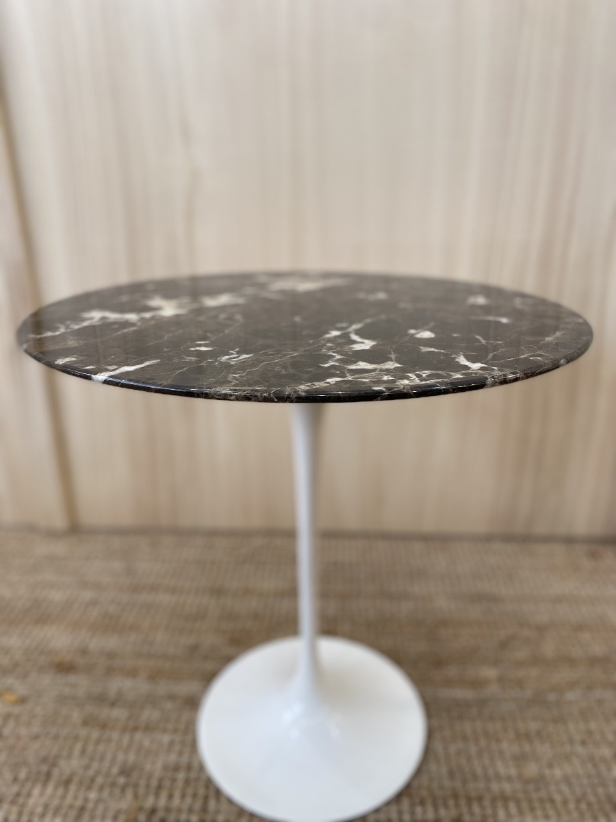 Gueridon Tulio par Eero SAARINEN pour KNOOL - Marbre Emperador -photo-2
