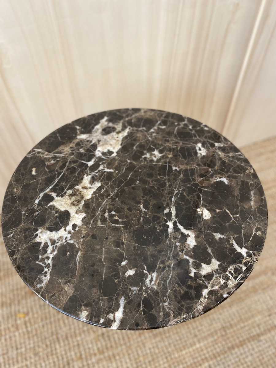 Gueridon Tulio par Eero SAARINEN pour KNOOL - Marbre Emperador -photo-4