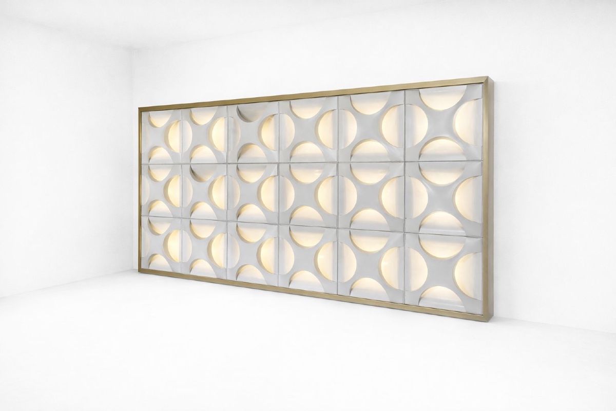 Composition d'Appliques Murales Oyster par Rolf Krüger, 1960s, Set de 15