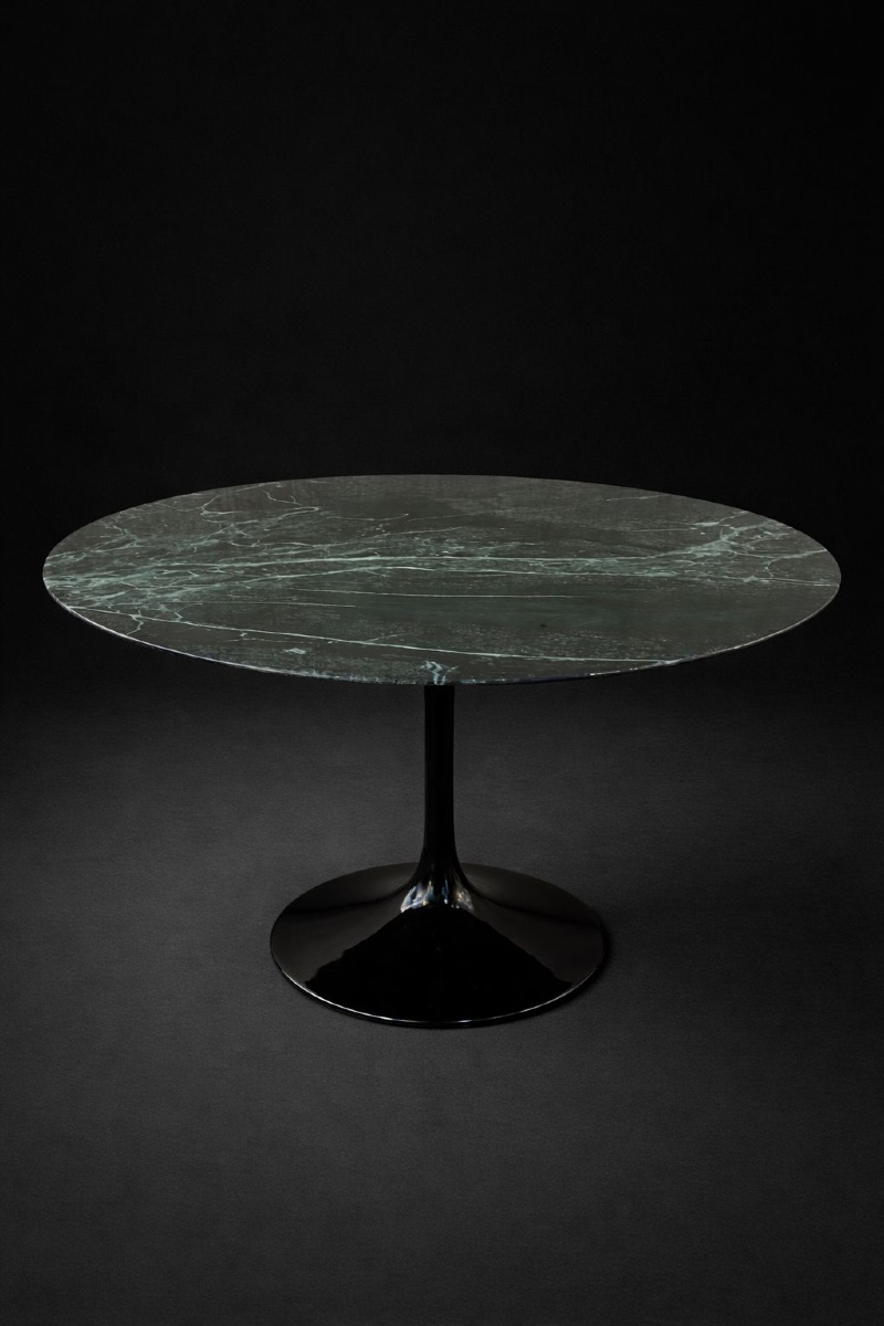 Tulip Table By Eero Saarinen For Knoll - Verde Alpi Marble-photo-2