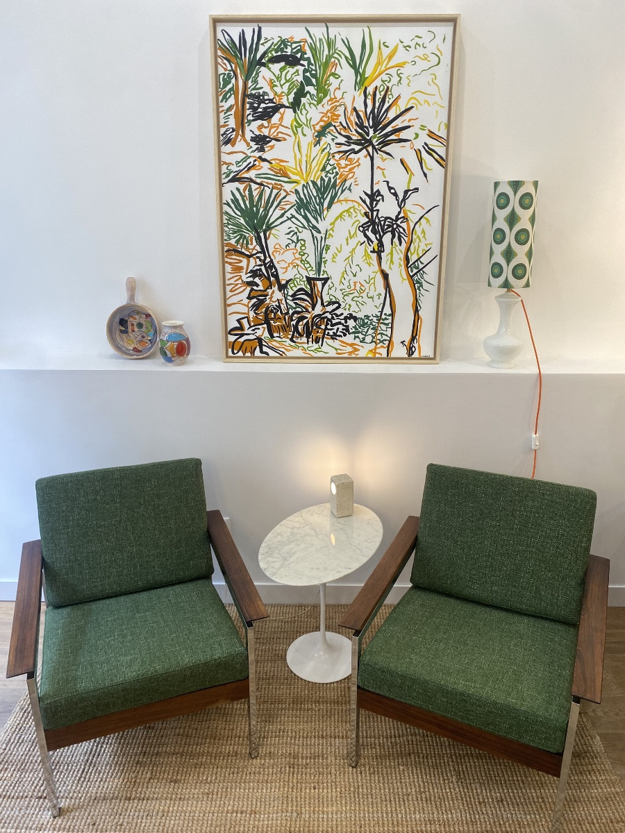 Paire de Fauteuils de Rob Parry edité par  De Ster Gelderland