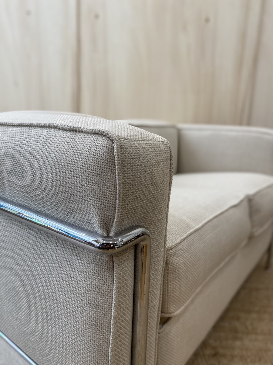 Lc2 2-seater Sofa By Charlotte Perriand And Le Corbusier For Cassina, 1965-photo-2