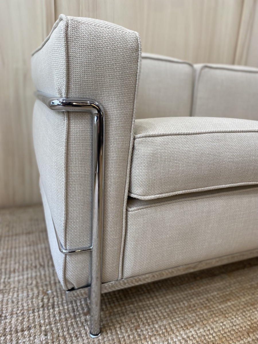 Lc2 2-seater Sofa By Charlotte Perriand And Le Corbusier For Cassina, 1965-photo-3