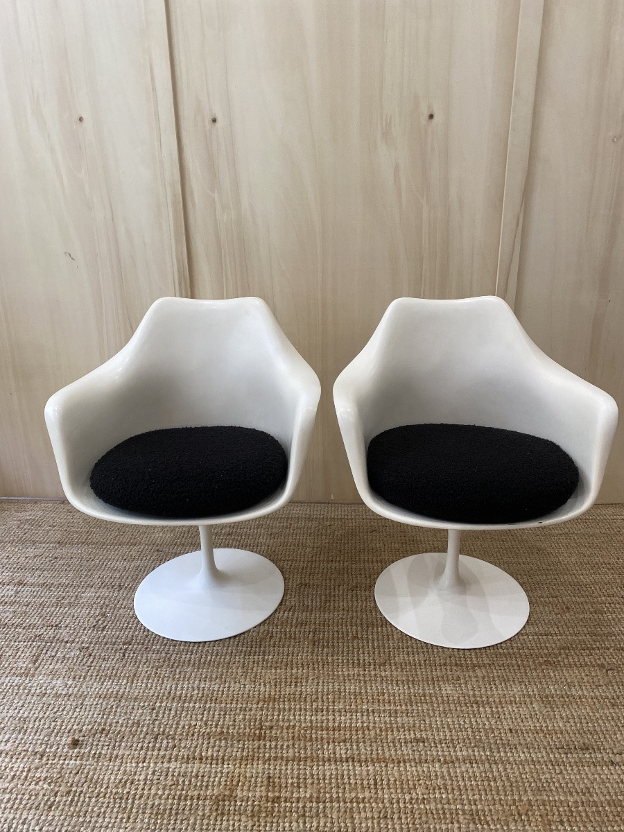 Paire de Fauteuils Tulip, Eero Saarinen - KNOLL-photo-3