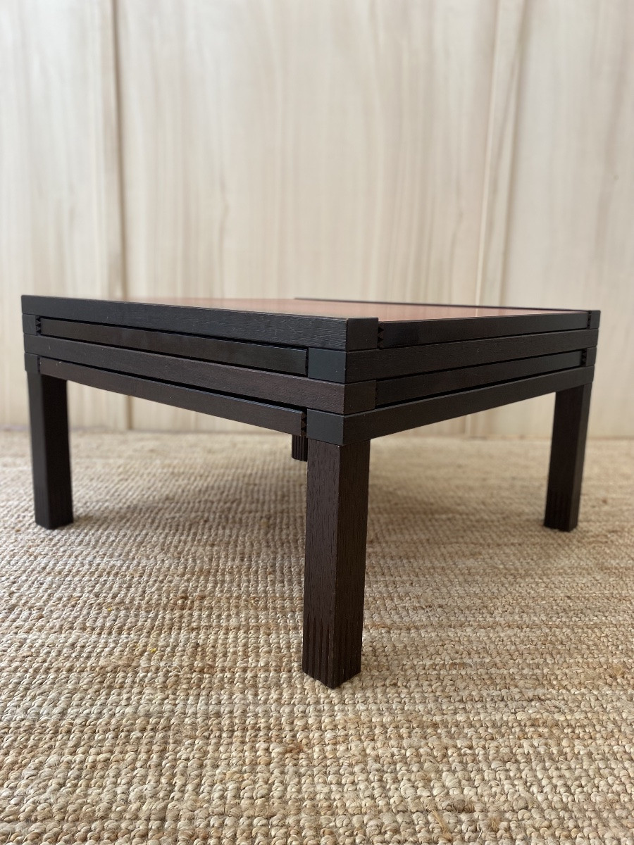 Extendable And Modular Coffee Table - Hexa Model By Vuarnesson For Bellato, France, 1980s-photo-3