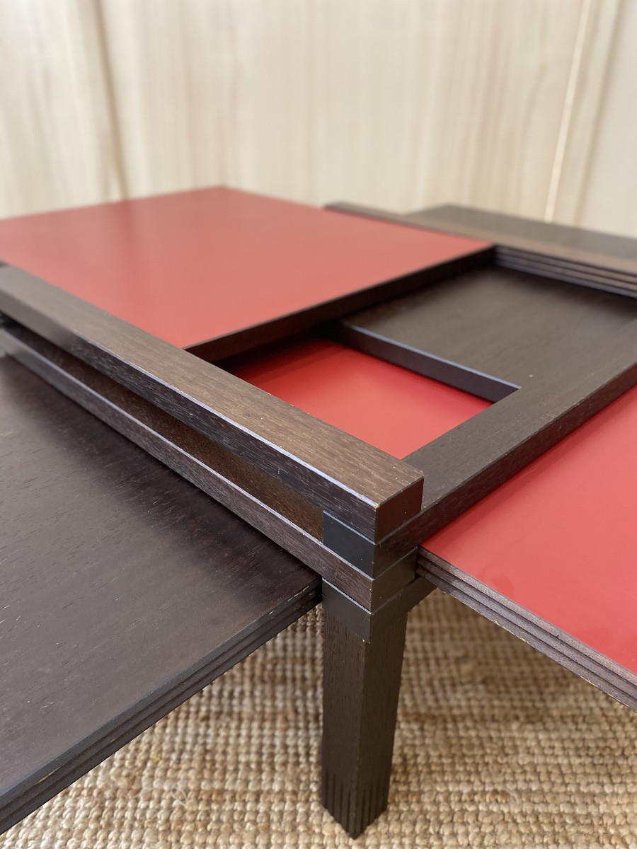 Extendable And Modular Coffee Table - Hexa Model By Vuarnesson For Bellato, France, 1980s-photo-5