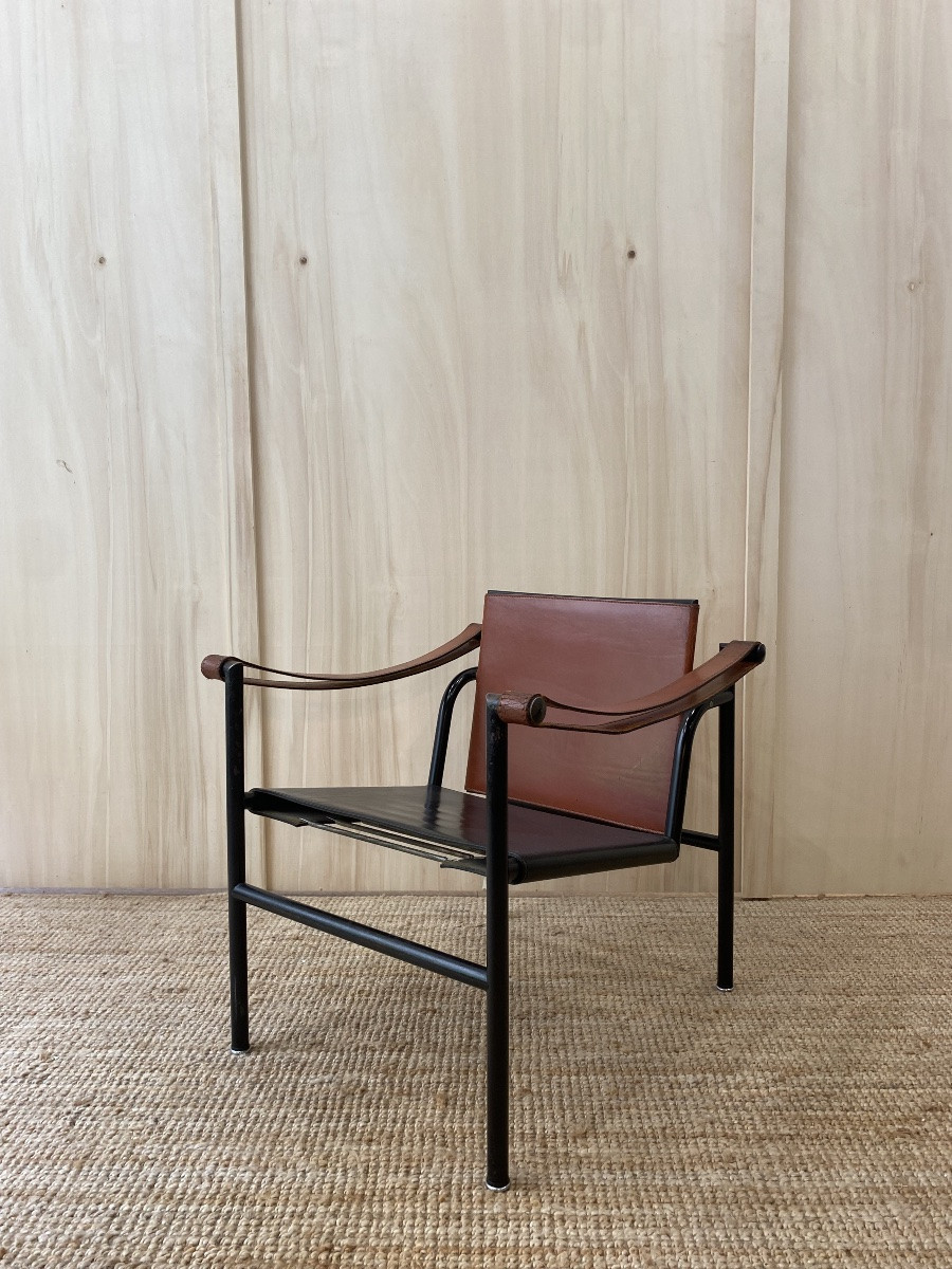 LC1 Fauteuil dossier basculant cuir - Bicolore - Cassina -photo-4