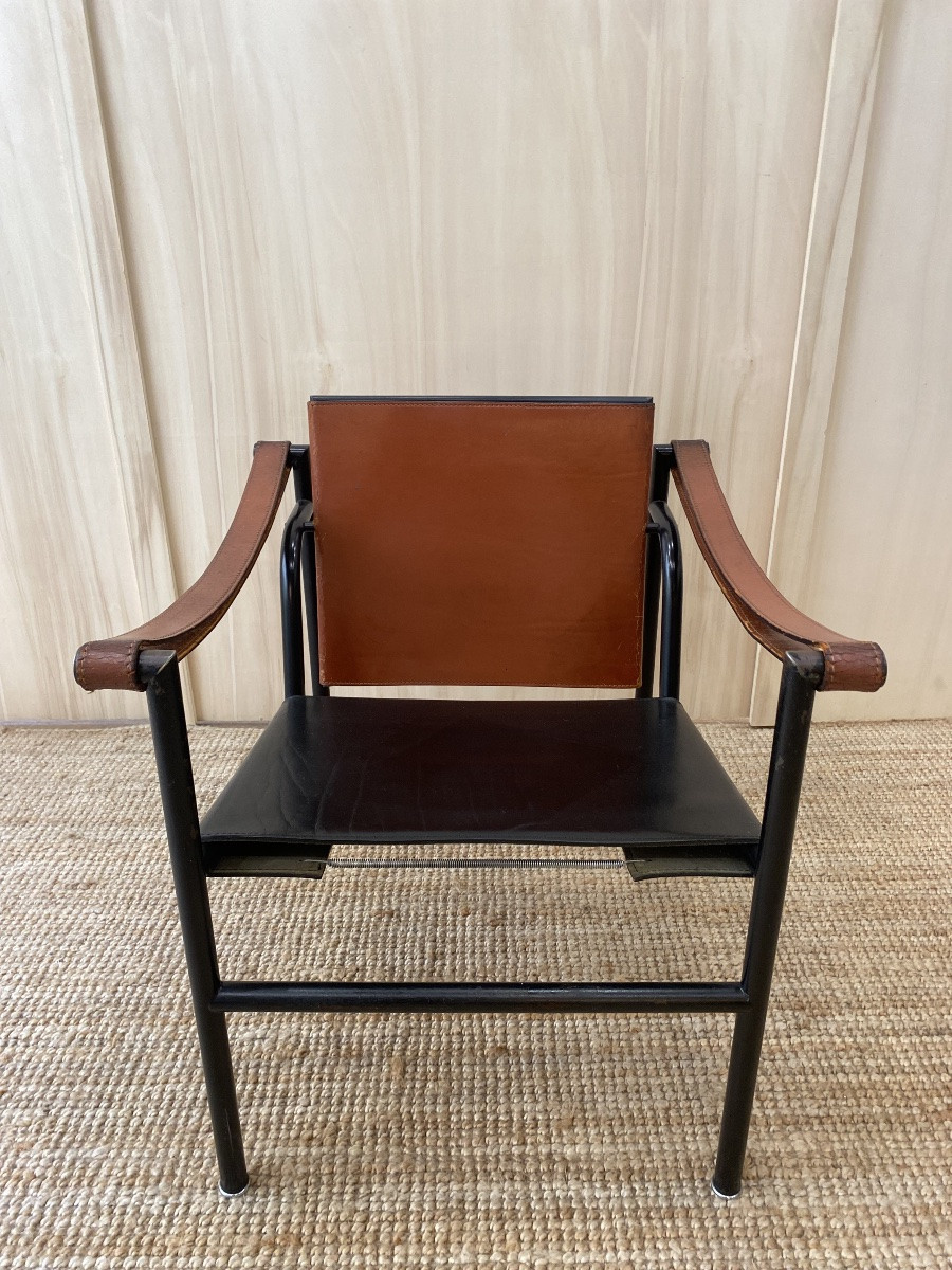 LC1 Fauteuil dossier basculant cuir - Bicolore - Cassina -photo-6