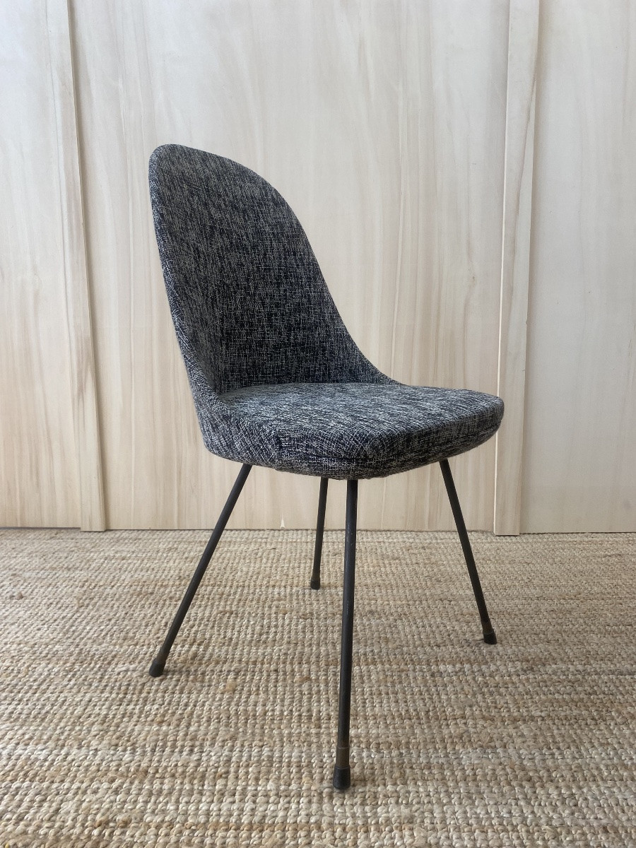 Set Of 6 Italian Chairs - Lenzi Nello - 1950-photo-3