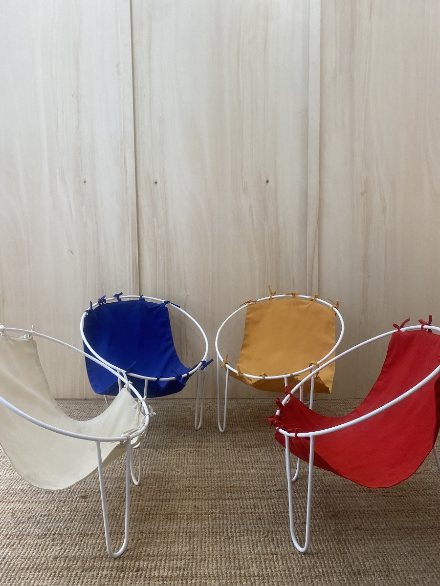 4 Outdoor Armchairs - 1950s - France-photo-3