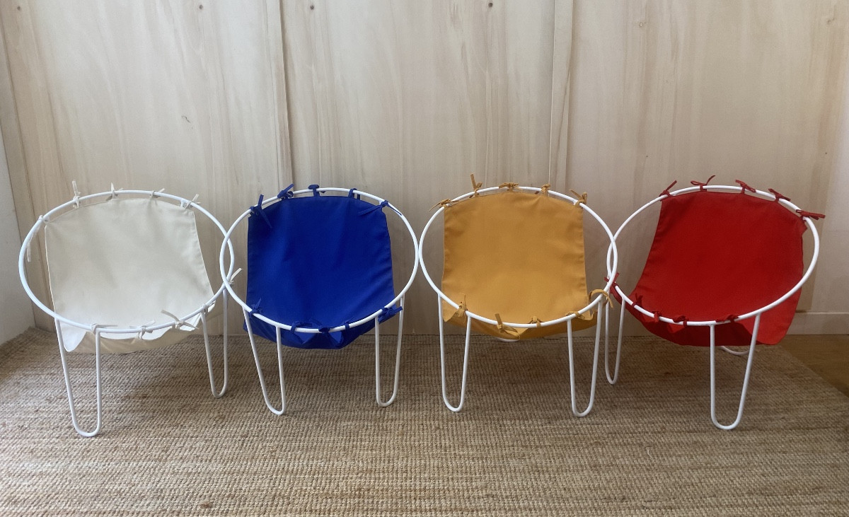 4 Outdoor Armchairs - 1950s - France
