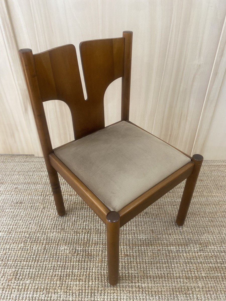 Set Of 6 Chairs - Mobilgirgi - Italy - 1960-photo-3