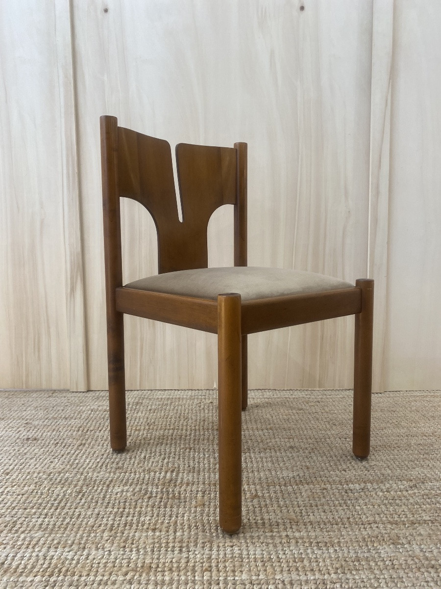Set Of 6 Chairs - Mobilgirgi - Italy - 1960-photo-3