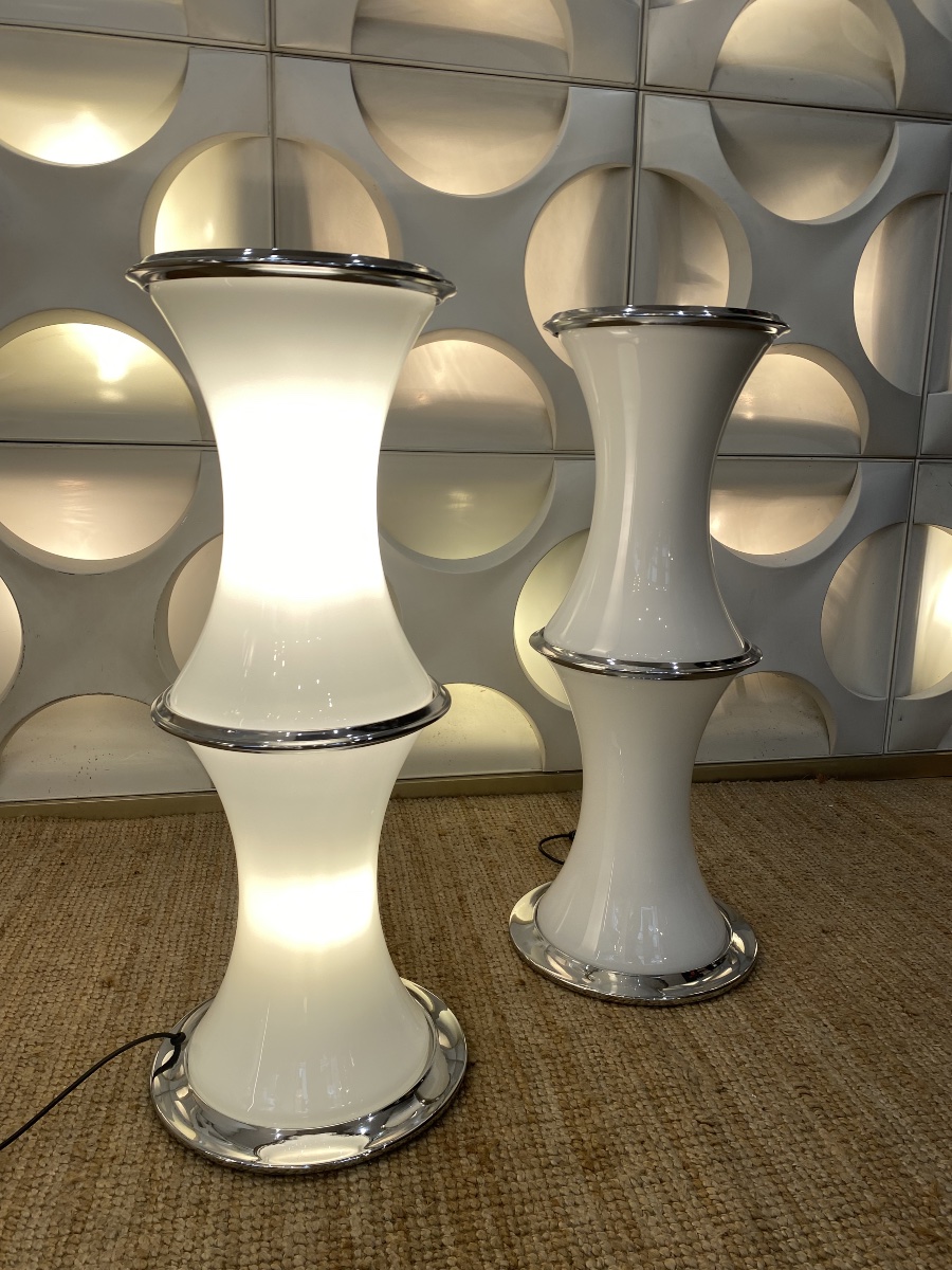 Enrico Tronconi - Pair Of Bamboo Floor Lamps-photo-2