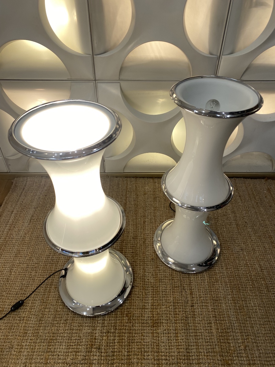 Enrico Tronconi - Pair Of Bamboo Floor Lamps-photo-4