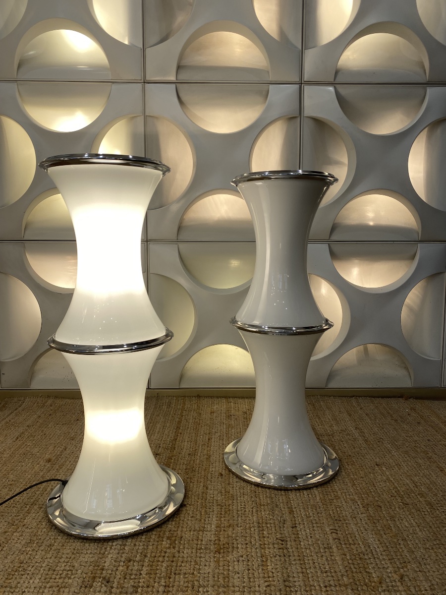 Enrico Tronconi - Pair Of Bamboo Floor Lamps