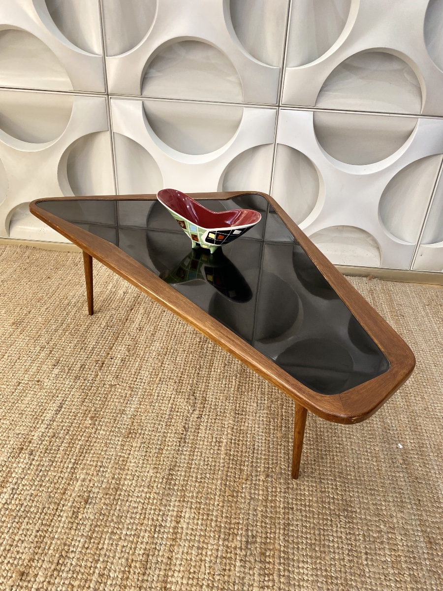 Table Basse Vintage de Charles Ramos Forme Libre 1950
