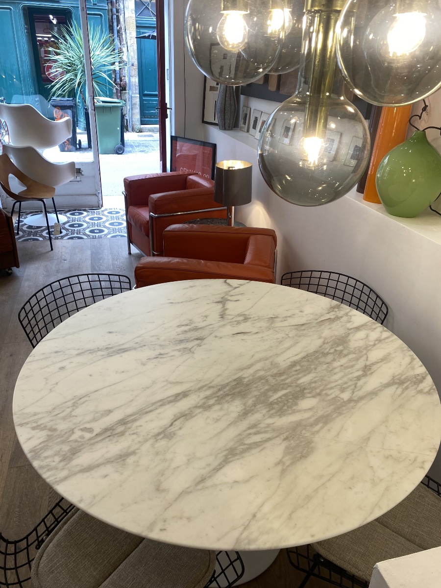 KNOLL - Table Tulip marbre Calacatta - Eero Saarinen - Ø 120 cm-photo-4