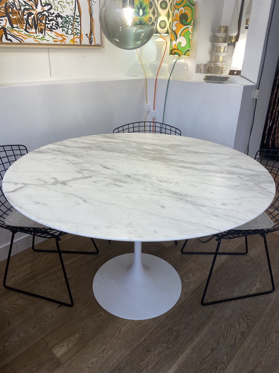 KNOLL - Table Tulip marbre Calacatta - Eero Saarinen - Ø 120 cm