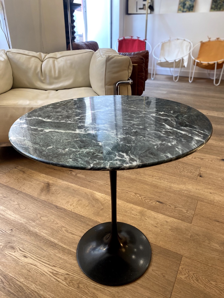 Table d'appoint/guéridon Tulipe - Knoll - Marbre Verde Alpi-photo-4