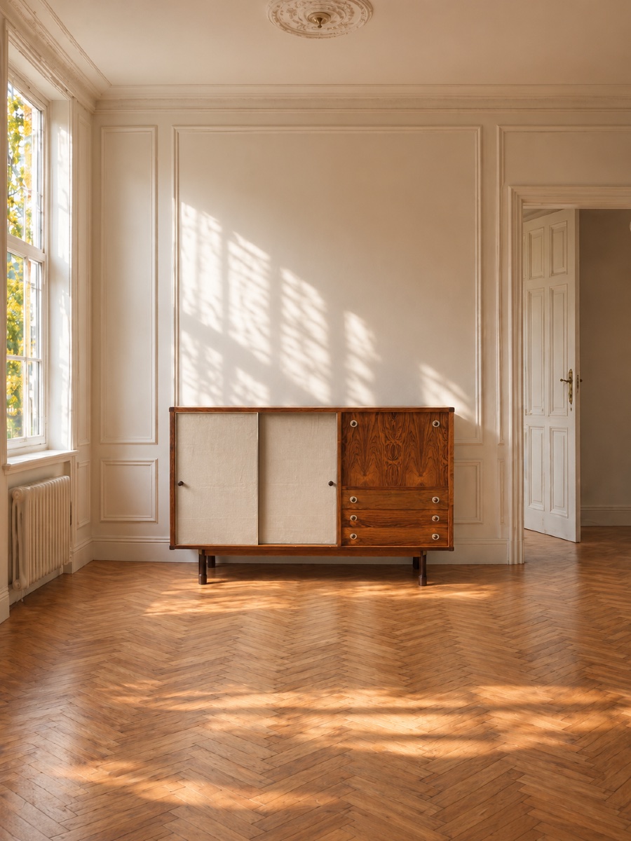 Sideboard - Rosewood Sideboard By George Coslin, Italy, 1950-photo-1