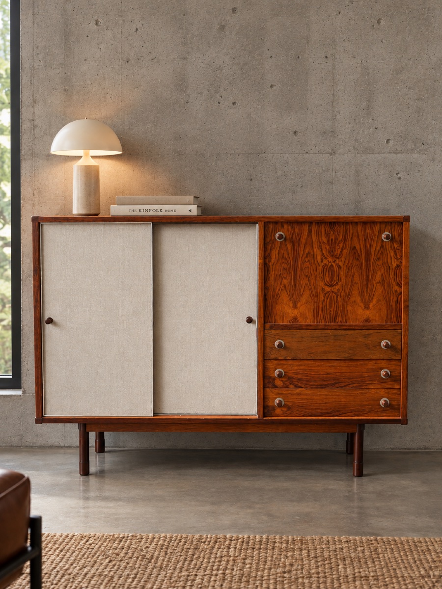 Sideboard - Rosewood Sideboard By George Coslin, Italy, 1950-photo-3