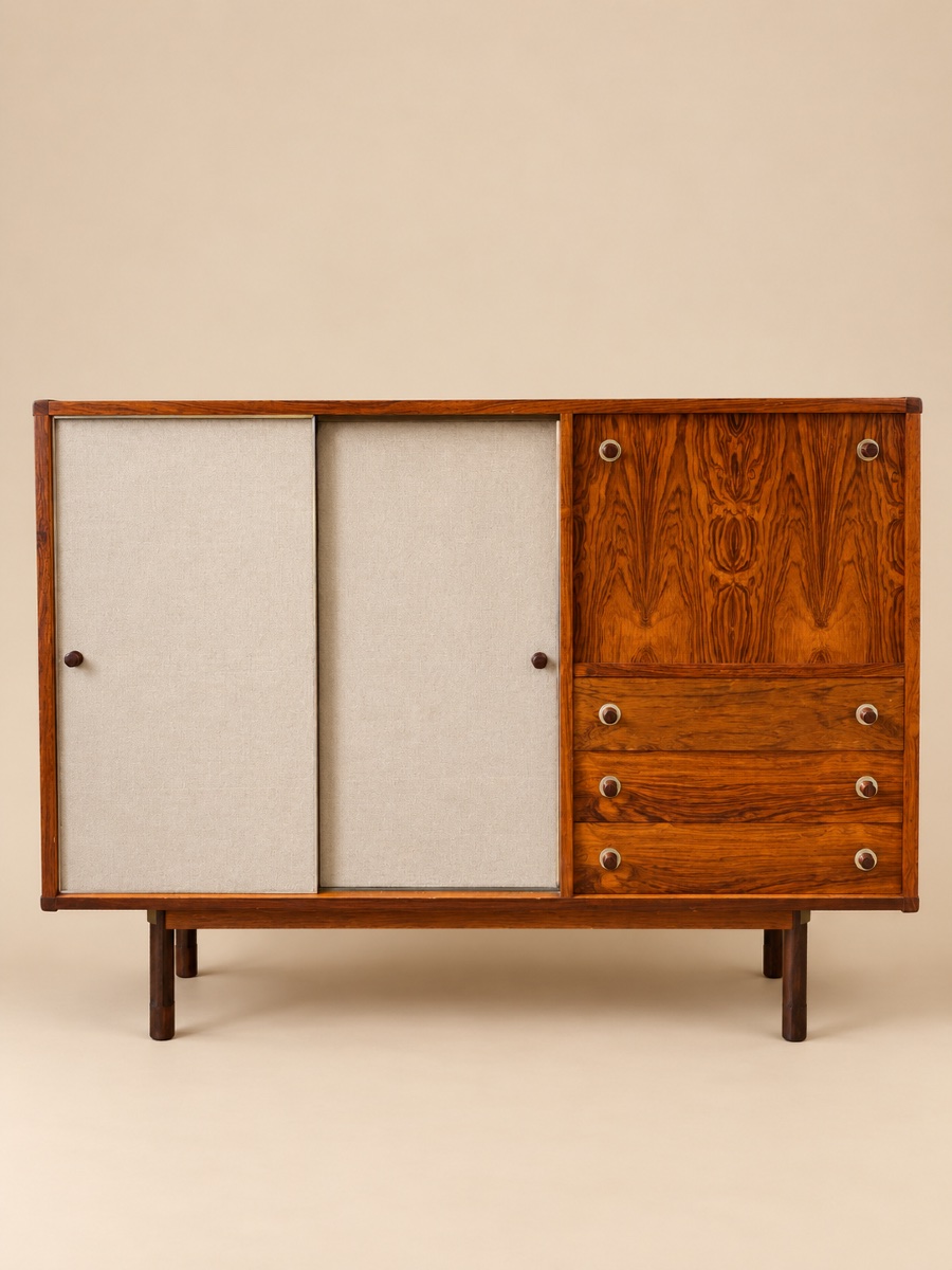 Sideboard - Rosewood Sideboard By George Coslin, Italy, 1950