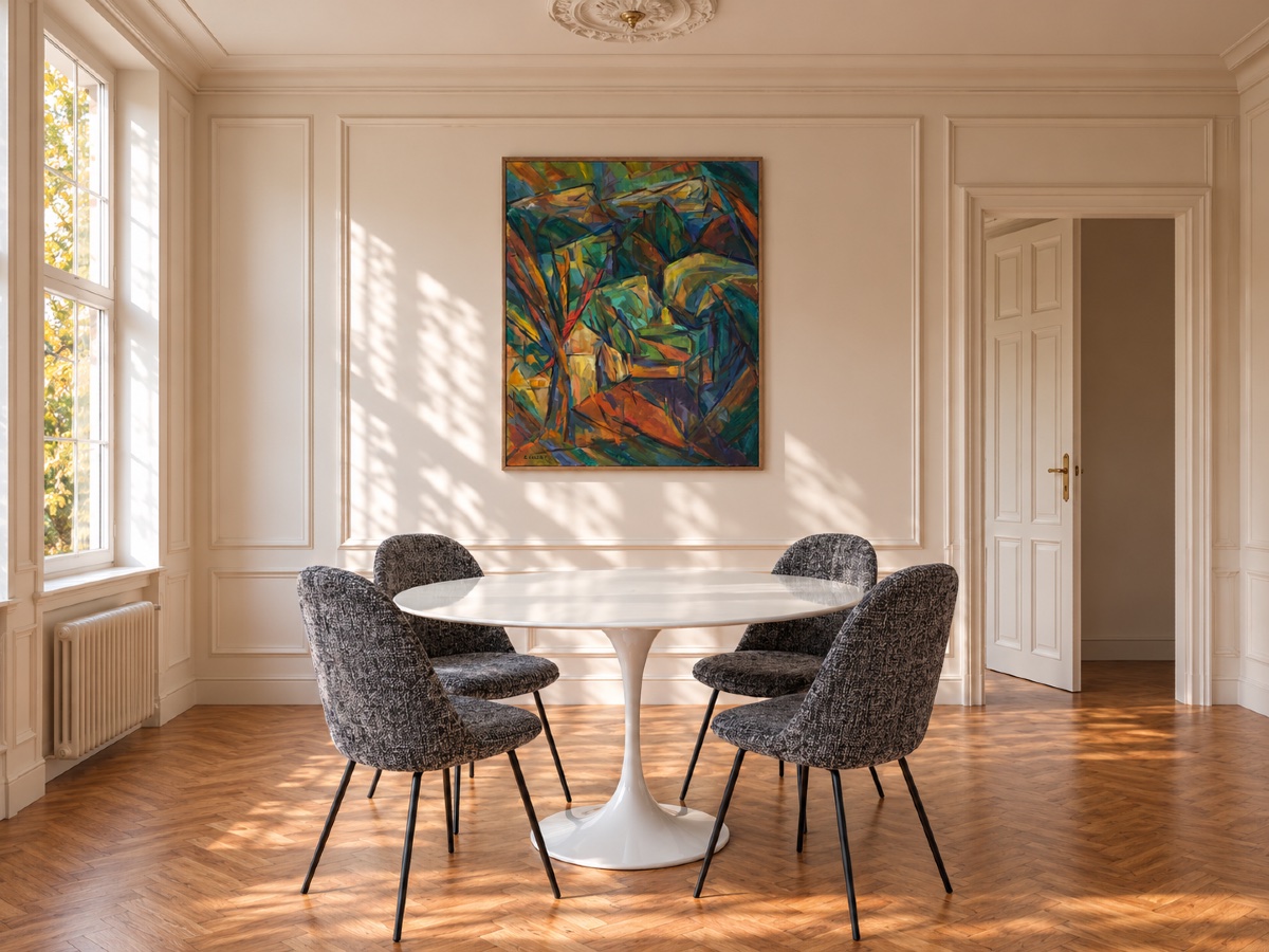 Vintage Carrara Marble Tulip Table - Knoll