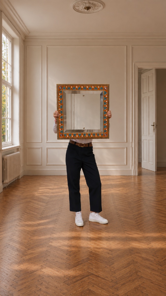 Grand miroir décoratif par Paolo De Poli-photo-3