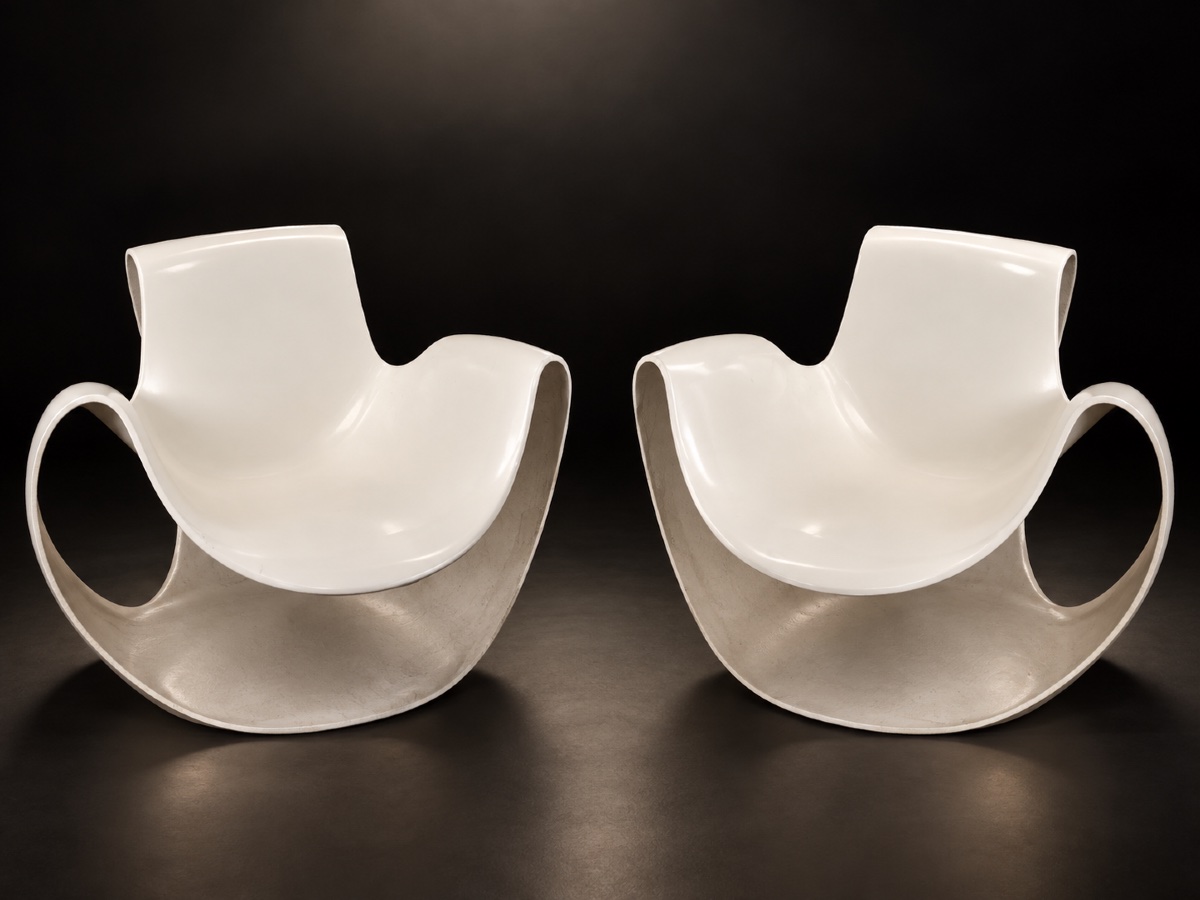 Paire de Fauteuils Albatros - Danielle Quarante -photo-3