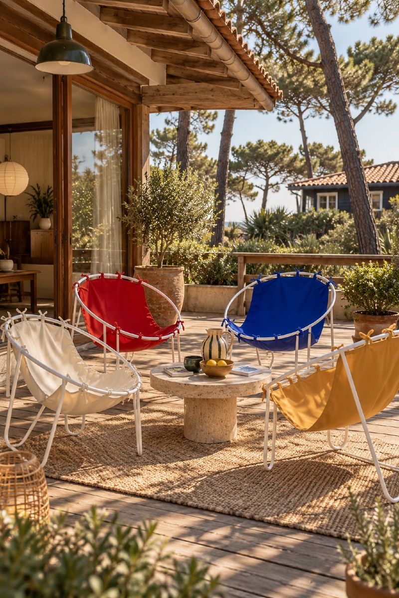 4 FAUTEUILS D'EXTÉRIEUR - ANNÉES 1950 - FRANCE-photo-4